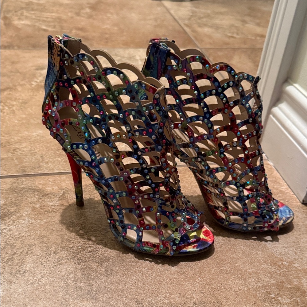 Colorful Women's Cutout Heels